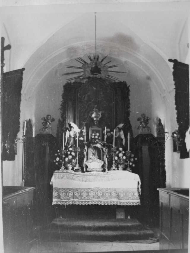 Kaple Nejsvětější Trojice v roce 1938